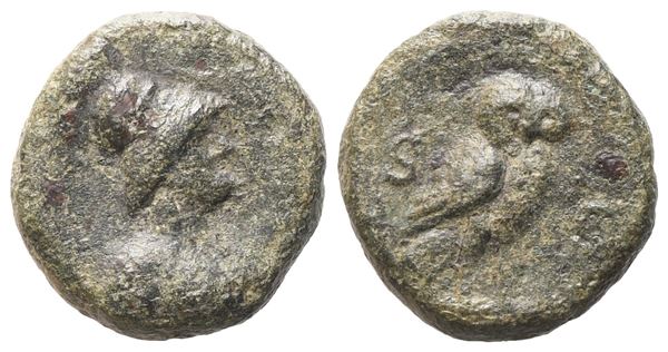 Anonymous, Quadrans, Rome, Time of Domitian to Antoninus Pius; Æ (2,73 g; 13,7 mm; 6 h)