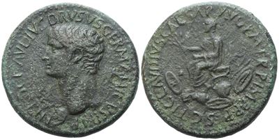 Nero Claudius Drusus (died 9 Bc), Sestertius Struck Under Claudius, 41-42; Æ (26,02 G; 33,4 MM; 7...