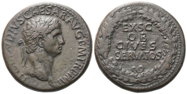 Claudius (41-54), Sestertius, Rome, 41-42; Æ (26,53 g; 34 mm; 6 h)