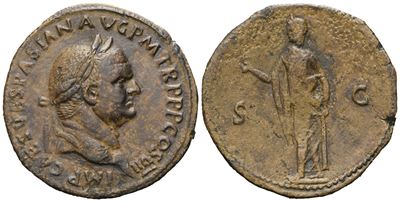 Vespasian (69-79), Sestertius, Rome, 76; Æ (24,42 G; 32,3 MM; 6 H)