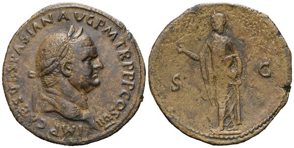 Vespasian (69-79), Sestertius, Rome, 76; Æ (24,42 g; 32,3 mm; 6 h)
