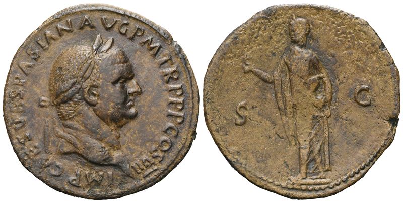 Vespasian (69-79), Sestertius, Rome, 76; Æ (24,42 G; 32,3 MM; 6 H)