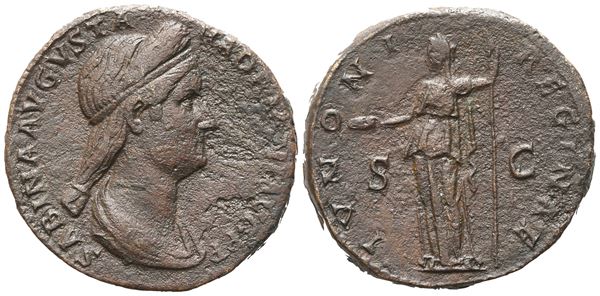 Sabina Augusta (128-136/7), Sestertius, Rome; Æ (28,67 g; 31,2 mm; 6 h)