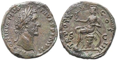 Antoninus Pius (138-161), Sestrtius, Rome, 157-158; Æ (26,32 G; 32,3 MM; 6 H)
