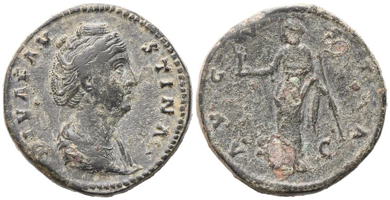 Diva Faustina i (died 141), Sestertius, Rome, After 141; Æ (29,25 G; 32 MM; 6 H)