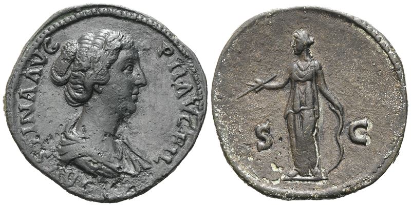Faustina II (147-175), Sestertius Struck Under Antoninus Pius, Rome, C. 147-150; Æ (21,32 G; 32,9...
