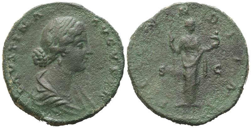 Faustina II (147-175), Sestertius Struck Under Marcus Aurelius, Rome, 161-175; Æ (24,76 G; 31,5 M...
