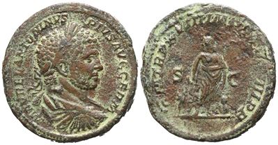 Caracalla (198-217), Sestertius, Rome, 215; Æ (27,96 G; 32,5 MM; 12 H)