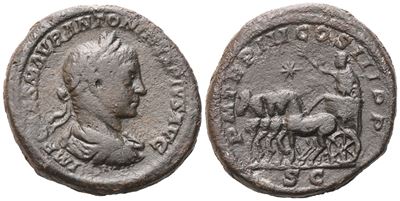 Elagabal (218-222), Sestertius, Rome, 220; Æ (23,18 G; 31,4 MM; 12 H)