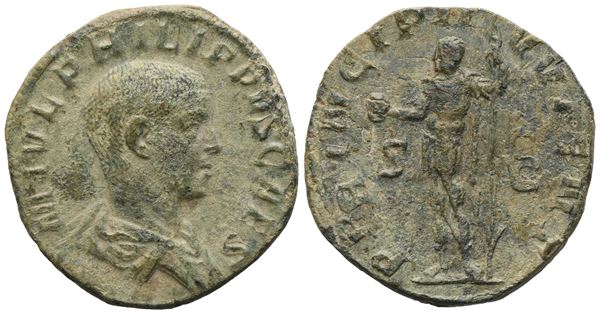 Philippus II as Caesar (244-247), Sestertius, Rome, 246; Æ (18,16 g; 29 mm; 12 h)