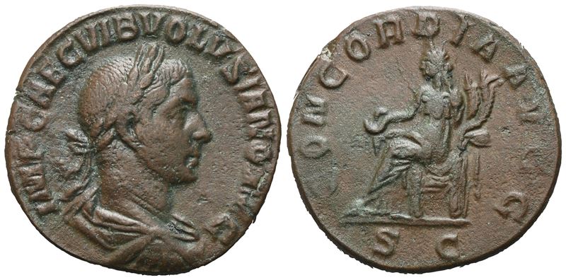 Volusian (251-253), Sestertius, Rome, 251-252; Æ (14,38 G; 27,8 MM; 12 H)