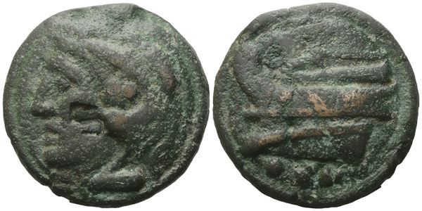 Anonymous, Quadrans, c. 225-217 BC; Æ (56,38 g; 38 mm; 1 h)