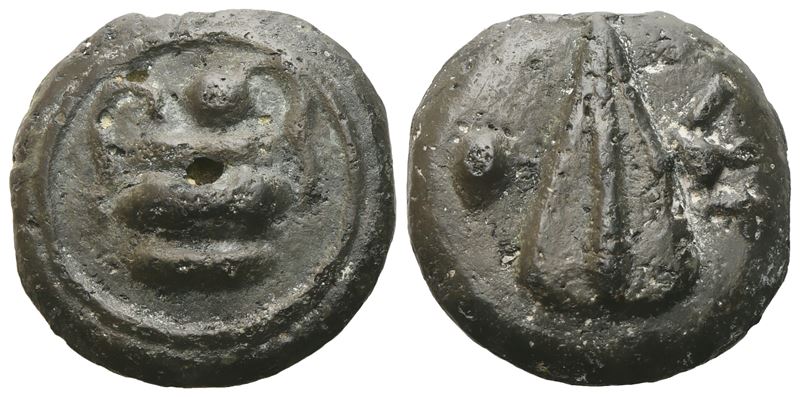 Umbria, Uncia, c. 220-200 BC; Æ (10,38 g; 20,4 mm; 12 h)