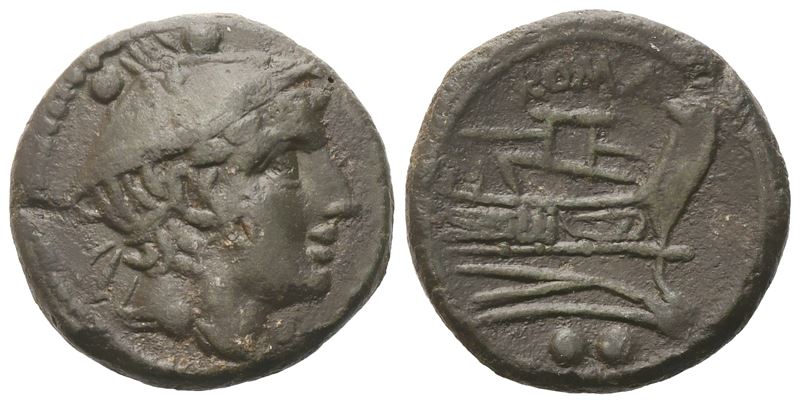 Anonymous, Sextans, After 211 Bc; Æ (6,66 G; 19,5 MM; 1 H)