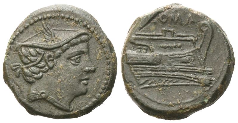 Anonymous, Semuncia, 217-215 BC; Æ (6,91 g; 20,2 mm; 5 h)