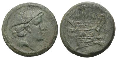 Anonymous, Semuncia, 217-215 Bc; Æ (4,15 G; 17,8 MM; 7 H)