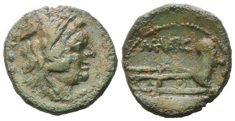 M. Vargunteius, Quadrans, 130 BC; Æ (3,54 g; 17 mm; 7 h)