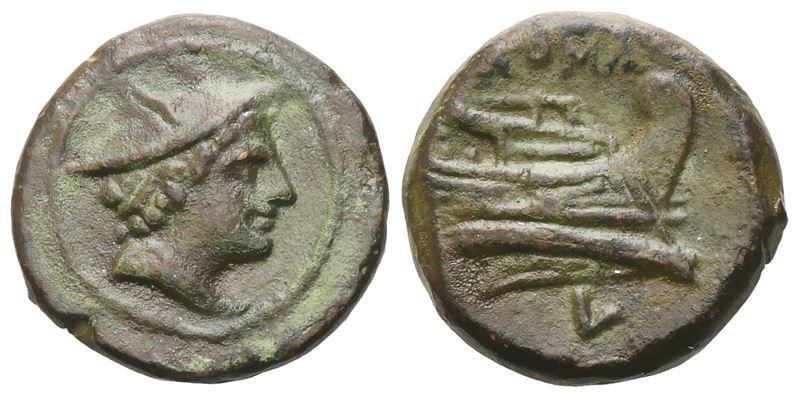 Anonymous, Semuncia, c. 214-212 BC; Æ (3,95 g; 16,6 mm; 1 h)