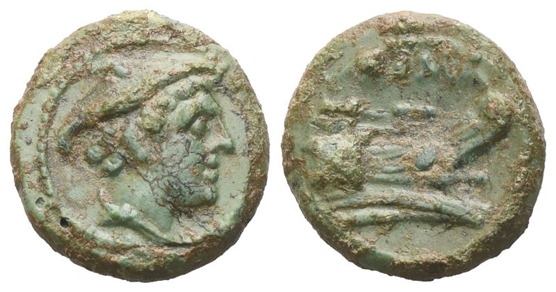Anonymous, Semuncia, after 211 BC; Æ (1,92 g; 13 mm; 7 h)