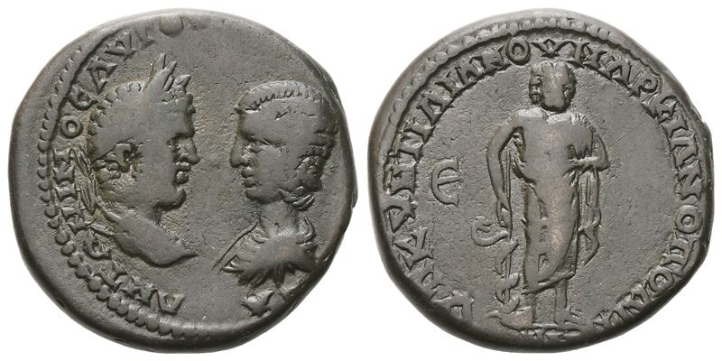Caracalla With Julia Domna (198-217). Moesia Inferior, Marcianopolis. Æ Pentassarion.