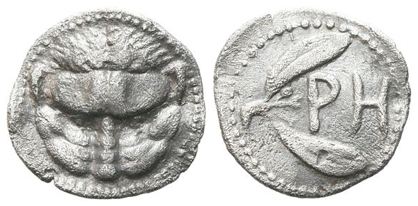 Bruttium, Rhegion, c. 415/0-387 BC. AR Litra (12 mm, 0.79 g).