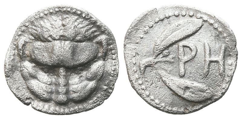 Bruttium, Rhegion, C. 415/0-387 Bc. Ar Litra (12 MM, 0.79 G).