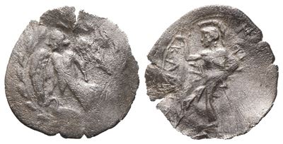 Sicily, Kamarina, C. 461-440/35 Bc. Ar Litra (13 MM, 0.50 G).