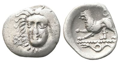 Southern Campania, Phistelia, C. 325-275 Bc. Ar Obol (11 MM, 0.63 G).