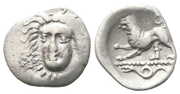 Southern Campania, Phistelia, c. 325-275 BC. AR Obol (11 mm, 0.63 g).  - Auction GREEK & ROMAN PROVINCIAL COINS AND NUMISMATIC LITERATURE Including a wide selection of Alexandrian Coins from the Dattari Collection - Bertolami Fine Art - Prague