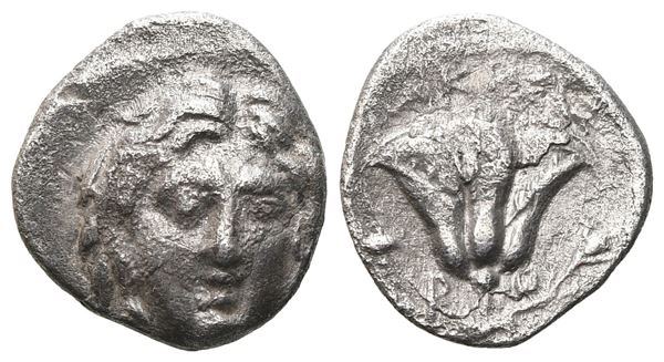 Islands of Caria, Rhodes, c. 205-190 BC. AR Hemidrachm (11 mm, 1.27 g).  - Auction GREEK & ROMAN PROVINCIAL COINS AND NUMISMATIC LITERATURE Including a wide selection of Alexandrian Coins from the Dattari Collection - Bertolami Fine Art - Prague