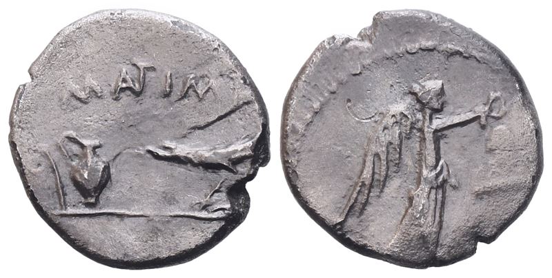 Mark Antony, Quinarius, Late Summer-autumn 43 Bc; Ar (1,68 G; 13,9 MM; 9 H)