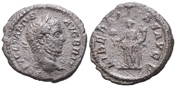 Geta (209-211), Cast "Limes" Denarius, Rome, 211;  Æ (2,31 g; 18,7 mm; 7 h)