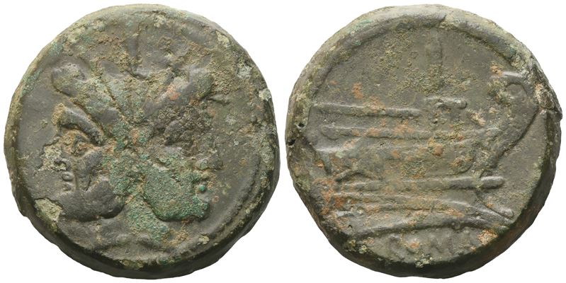 Anonymous, As, After 211 Bc; Æ (38,77 G; 34,6 MM; 12 H)