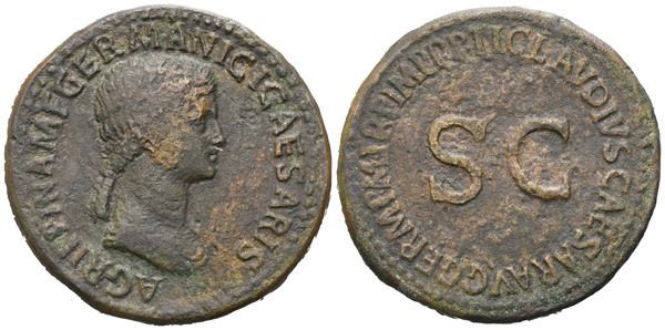 Agrippina Senior (died 33), Sestertius struck under Claudius, Rome, 42-43; Æ (28,06 g; 35,5 mm; 6 h)