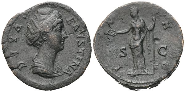 Diva Faustina I (died 141), Sestertius, Rome, 146-161; Æ (28,36 g; 32 mm; 5 h)