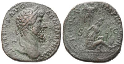 Lucius Verus (161-169), Sestertius, Rome, 165-166; Æ (27,20 G; 31,5 MM; 12 H)