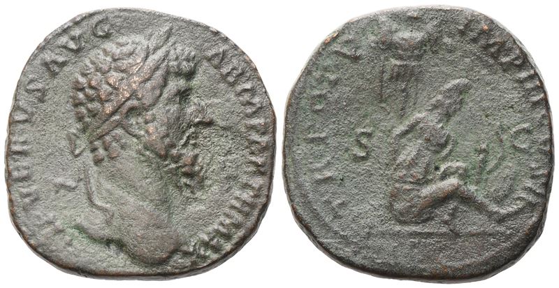 Lucius Verus (161-169), Sestertius, Rome, 165-166; Æ (27,20 G; 31,5 MM; 12 H)