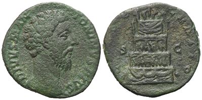 Divus Marcus Aurelius (died 180), Sestertius, Rome, After 180; Æ (23,40 G; 29 MM; 6 H)