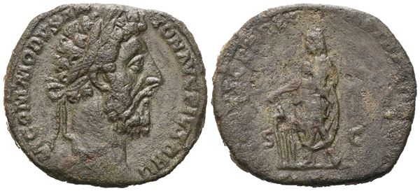 Commodus (180-196), Sestertius, Rome, 184; Æ (18,35 g; 29,9 mm; 6 h)