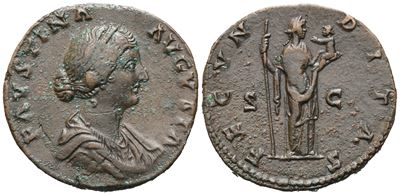 Faustina II Augusta (147-175), Sestertius, Rome, 161-175; Æ (24,11 G; 30,8 MM; 12 H)