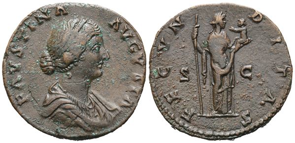 Faustina II Augusta (147-175), Sestertius, Rome, 161-175; Æ (24,11 g; 30,8 mm; 12 h)