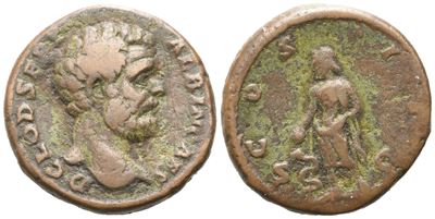 Clodius Albinus As Caesar (193-195), As, Rome, 194-195; Æ (10 G; 23,3 MM; 12 H)
