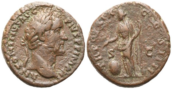 Antoninus Pius (138-161) Dupondius, Rome, AD 155-156; Æ (10,70 g; 25,8 mm; 12 h)