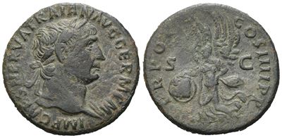 Trajan (98-117), As, Rome, 100; Æ (10,63 G; 26,8 MM; 6 H)