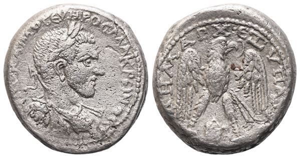 Macrinus (217-218). Mesopotamia, Edessa. BI Tetradrachm