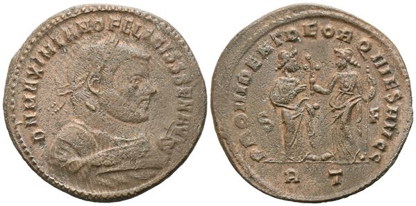  Maximian as Senior Augustus (305-307), Follis, Rome, c. 305; Æ (9 g; 28 mm; 11 h)