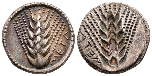 Southern Lucania, Metapontion, c. 540-510 BC. Replica of AR Stater (24mm, 7.79g).