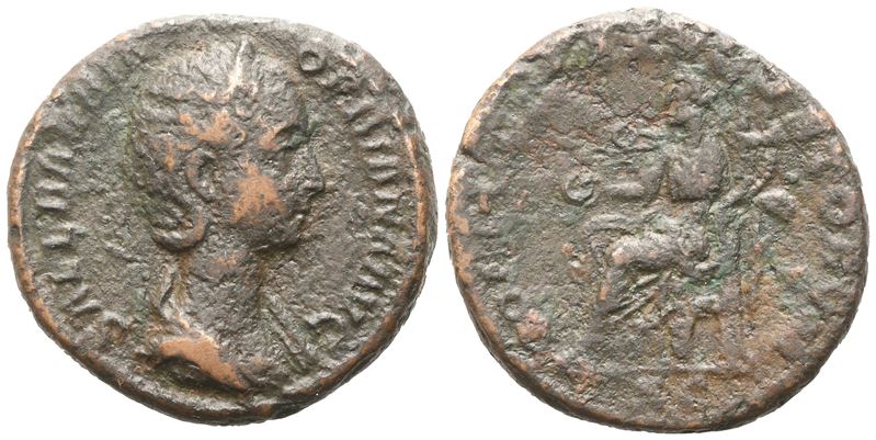 Orbiana Augusta (225-227), As, Rome, 225; Æ (9,41 G; 25 MM; 11 H)