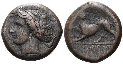 Sicily, Kentoripai, C. 339/8-330 Bc. Æ Litra (29 MM,26.25 G).