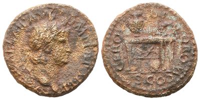 Nero, Semis, Roma, circa 64 d.C., Æ